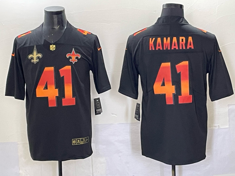 Men 2025 New Orleans Saints #4 Kamara black Limited NFL Jersey 002